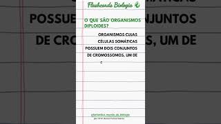 FlashCard 19 O que são organismos diploides Shorts [upl. by Ashien]