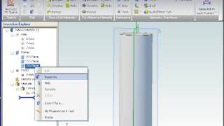 Creating a cylinder with a helical coil in Alibre Invent [upl. by Arliene]