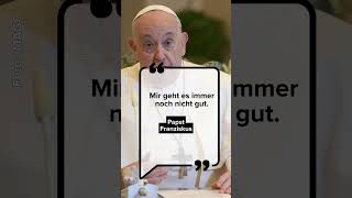 Papst Franziskus muss Reise absagen – und äußert sich bei Audienz [upl. by Nothgierc621]