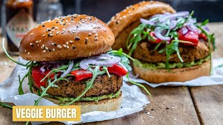 How To Make Veggie Burgers At Home  Easy Veggie Burger Recipe Vegan amp Healthy  Blondelish [upl. by Gulgee739]