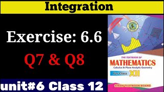 Class 12 Math Exercise 66 Q3  Q6 Chapter 6  INTEGRATION  XII Math New Book [upl. by Warfield]