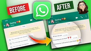 😍WhatsApp deleted messages recovery  whatsapp delete chat recovery [upl. by Alad]