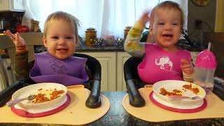 Twins try lobster ravioli [upl. by Ralyat]