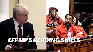 EFF MPs Reading Skills Spark Heated Debate  Dr Piet Groenewald amp Dr Mbuyiseni Ndlozi [upl. by Eerhs]