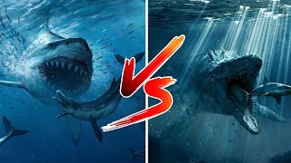 Megalodon vs Mosasaurus The Ultimate Ocean Predators [upl. by Sholley]