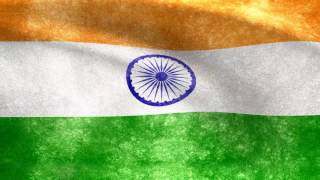 India National Anthem with an animation of the Indian flag [upl. by Lanaj]