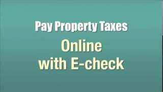 Pay Property Taxes Online with E check [upl. by Heer]