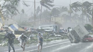 Mass evacuation in Vietnam Super typhoon yagi with 203 kmh winds destroys buildings and homes [upl. by Adekan]