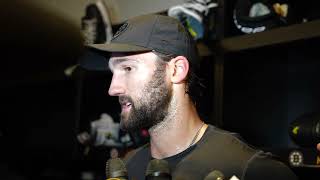 Locker Room Raw Kastelic Speaks Following Bruins Captains Practice [upl. by Egroj384]