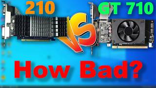 Geforce 210 vs GT 710  Intel HD Tripple Comparison [upl. by Annaegroeg]