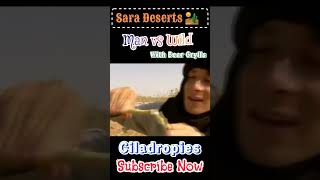 Man vs wild Sara Deserts episode in hindi bear discovery plant shorts [upl. by Ellak654]