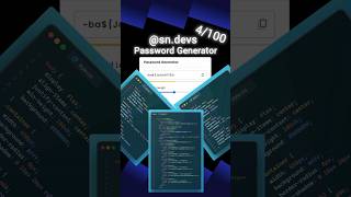 Password Generator l 4 Frontend projects l [upl. by Stanwinn]