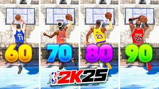 BEST DUNK ANIMATIONS FOR EVERY DUNK RATING  HEIGHT in NBA 2K25 NEVER GET BLOCKED [upl. by Silvain]