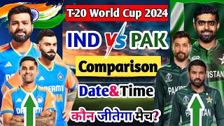 Ind vs Pak T20 World Cup 2024।India vs Pakistan Match Date TimeVenueRecordsH2H। Rohit।Babar [upl. by Edia]