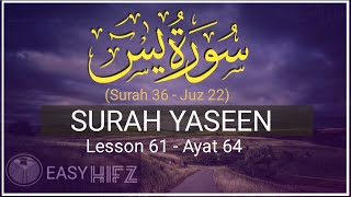 Surah Yaseen Ayat 64 Repeated 10 Times To Memorize Easy HIFZ [upl. by Bodrogi]