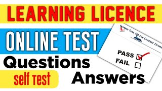 Learner licence test questions amp answers [upl. by Warrin]