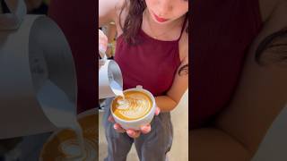 Latte Art Rosetta 🍃 latteart lattearttutorial taiwan taipei artist 拉花教學 [upl. by Ormand]