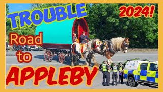 Trouble on the Road to Appleby Horse Fair 2024 [upl. by Odiug]