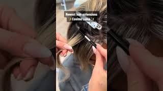 Latest hair extension method reuse your previous hair extensions hairtutorial hairup hairtok [upl. by Riffle]