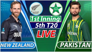 Pak vs NZ – 5th T20  PAK Vs NZ Live   Pakistan vs New Zealand Live  1st Inning [upl. by Cchaddie]