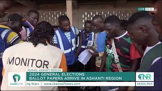 Ballot Papers Arrive in Ashanti Region [upl. by Enaasiali787]