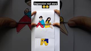 Depression real story 😥😮 storyart boyssadstory sadreality depression KhushiDrawingAcademy1 [upl. by Avrit]