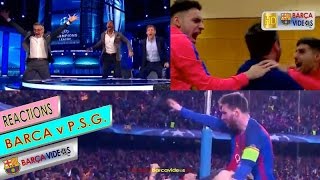 Reactions to Sergi Robertos 61 Goal against PSG Mar 17 [upl. by Fowkes]