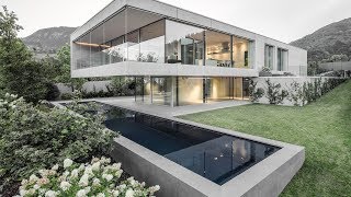 Luxury modern concrete house in Trento  Timelapse [upl. by Joo]