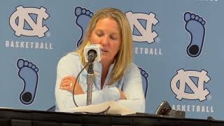 UNCs Courtney Banghart talks about the influence that UConns Geno Auriemma had on her during her [upl. by Lareneg682]