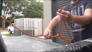 How To Tie A Truckies  Truckers Hitch HD [upl. by Ronica]