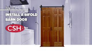 How to Install a Bifold Rolling Barn Door stepbystep instructions [upl. by Glanville]