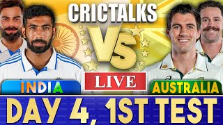 Live IND Vs AUS Day 4  1st Test  Live Scores amp Commentary  India vs Australia  3rd Session [upl. by Oelc]