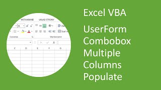 Excel VBA UserForm Combobox Multiple Columns Populate RowSource [upl. by Aleron128]