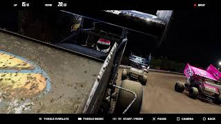 World Of Outlaws Dirt Racing Dirtcar 305 Sprint Cars Race 1 Volusia [upl. by Ardnas]