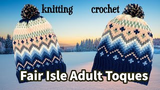 Knit Fair Isle Hat [upl. by Asiuol28]