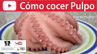 CÓMO COCER Y LIMPIAR PULPO 🐙🐙🐙  Vicky Receta Fácil [upl. by Renick]