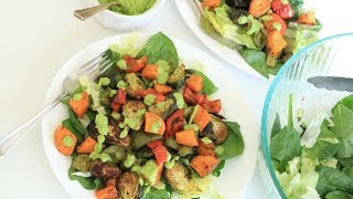 Roasted veggie salad with avocado dressing [upl. by Luemas]