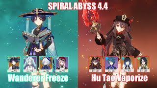 C0 Wanderer Freeze amp C0 Hu Tao Xianyun Vaporize  Spiral Abyss 44  Genshin Impact [upl. by Nolrev]