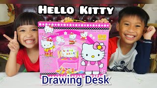 Unboxing Meja Belajar Hello Kitty Hello Kitty Drawing Desk [upl. by Lamiv]