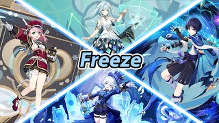 45 Spiral Abyss Wanderer Freeze team [upl. by Columbine]