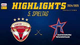 Lausitzer Füchse vs Ravensburg Towerstars Game Highlights [upl. by Pelaga70]