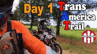 Day one Transamerican Trail motorcycle ride [upl. by Ellecrag]