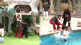 Bigg Boss 18 Live Rajat Kashish Sara Ne Ki Masti Kashish Ko Zabardasti Pool Mein Phenka [upl. by Niu483]