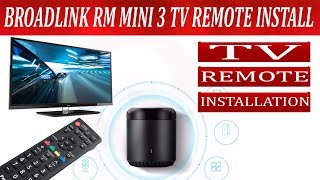 broadlink rm mini 3 black bean ir tv remote pair installation with ihc app [upl. by Ranit]