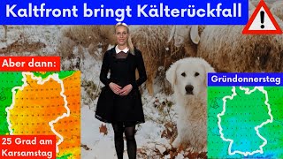 Kälterückfall und Schnee zum Gründonnerstag TemperaturSause auf 25 Grad am Ostersamstag [upl. by Ferullo447]