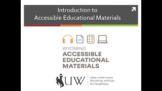 AEM Training Intro to Accessible Educational Materials AEM October 29 2024 [upl. by Ritz]