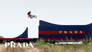 Prada x Red Bull x Dawid Godziek The First Mountain Bike Ride On A Moving Train [upl. by Micky31]