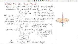 Orbital Magnetic Moment  EMT II  BS Physics [upl. by Lynnea883]