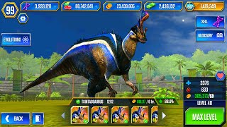 UNLOCK TSINTAOSAURUS LEVEL 40  JURASSIC WORLD THE GAME [upl. by Nahshunn]