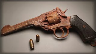 Restoring 1917 British WW1 Webley Mark VI revolver with test firing restoration [upl. by Bourgeois590]